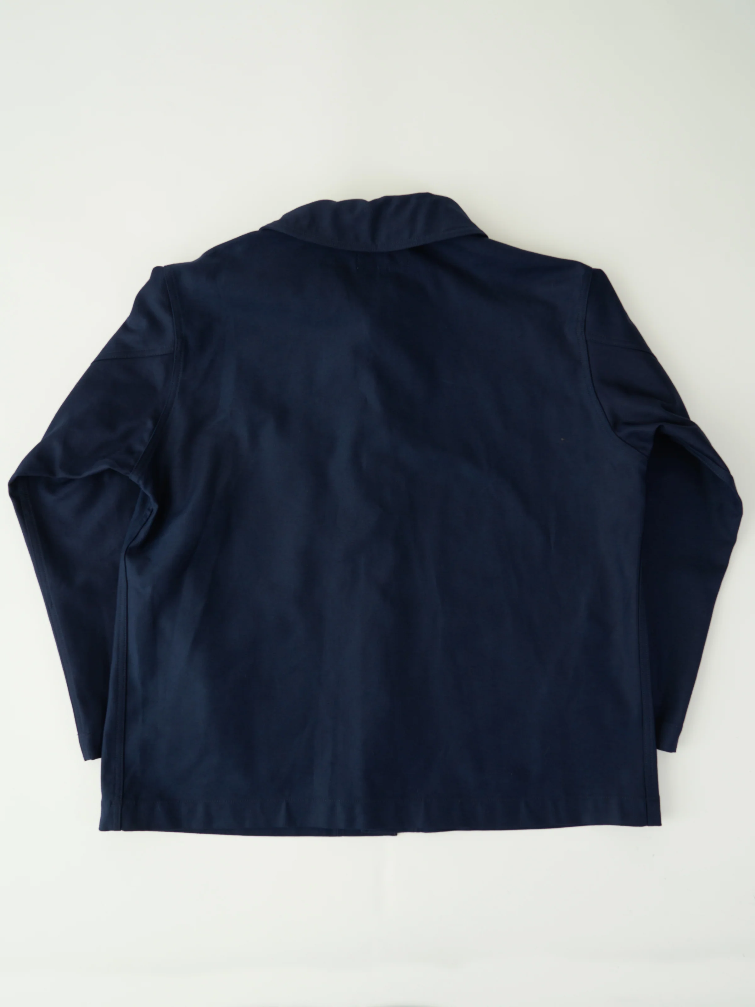 Shawl Collar Jacket - Dark Navy Cotton Reverse Sateen - Image 2