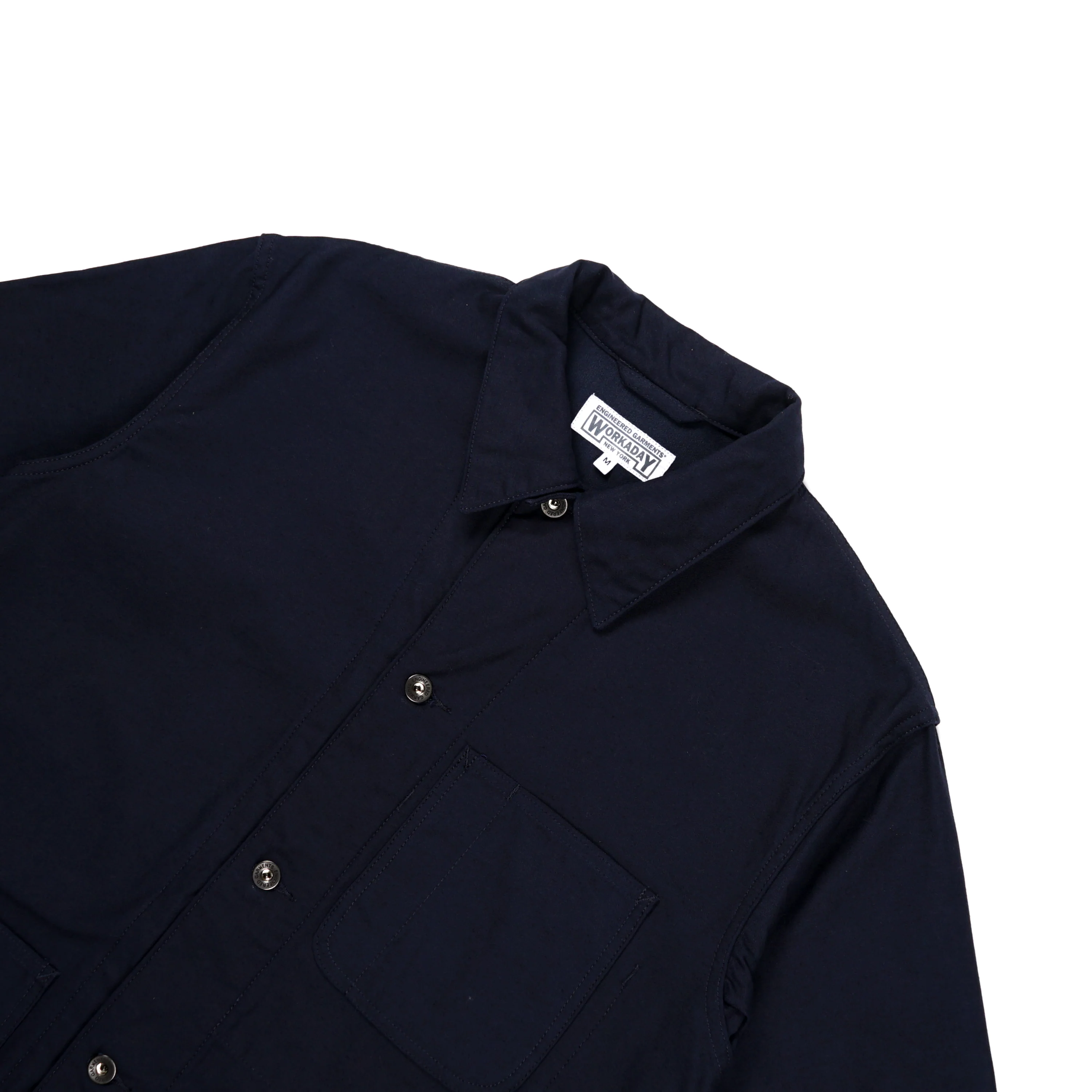 Utility Jacket - Dark Navy Cotton Reverse Sateen - Image 2