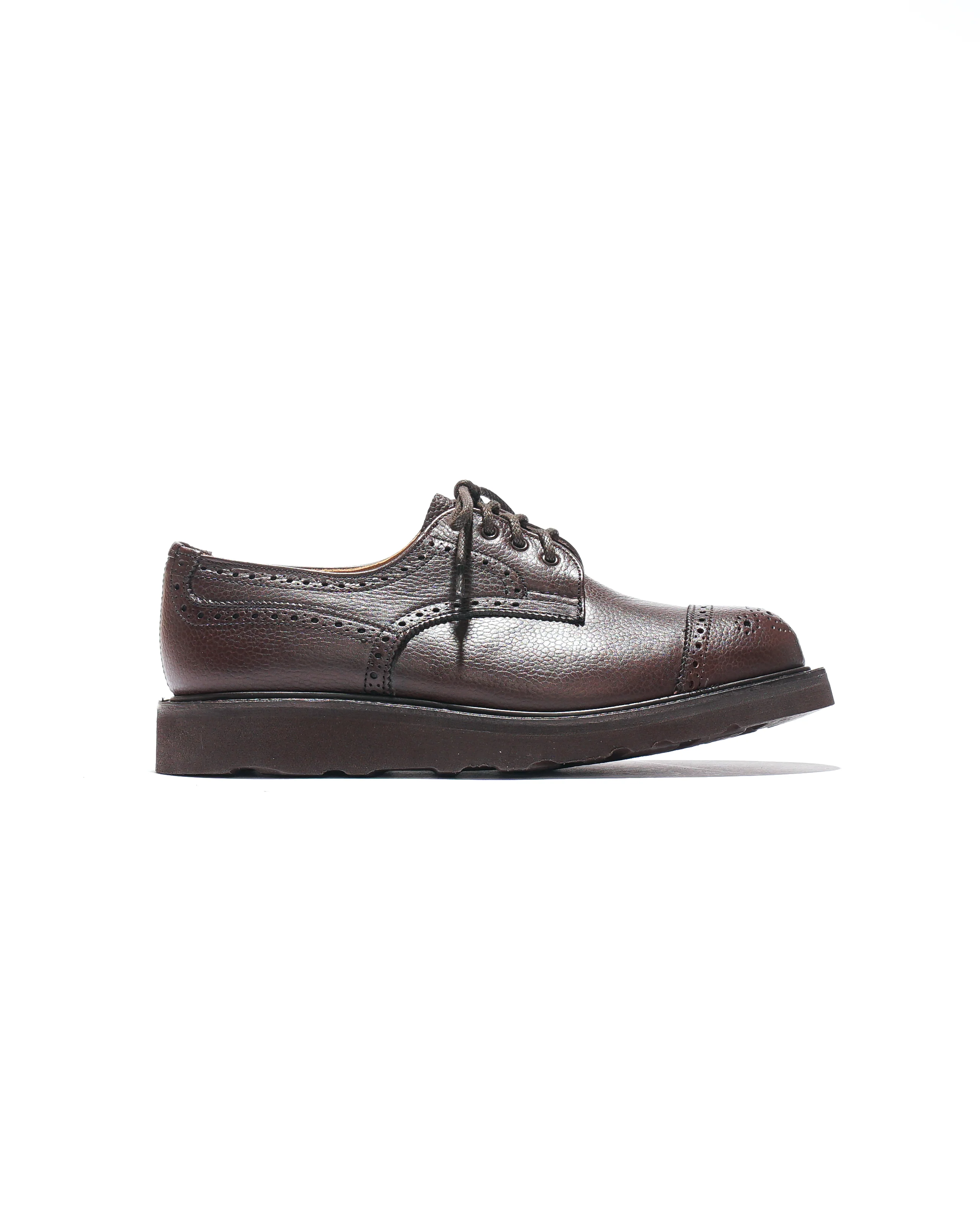 Engineered Garments x Tricker's  Asymmetric Gibson - Brown Scotch Grain Morflex - Image 4