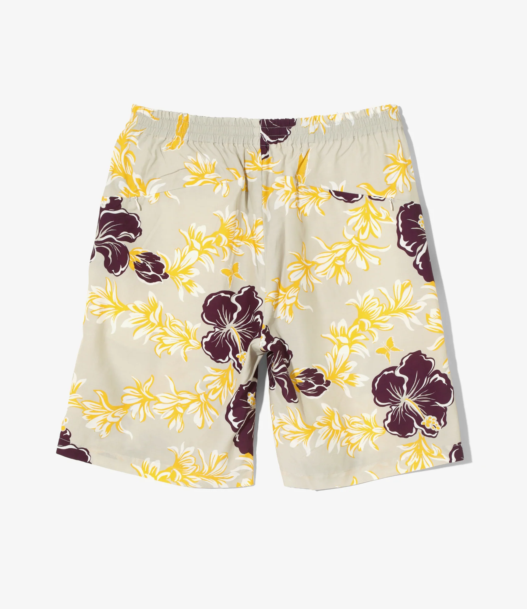 Basketball Short - Ivory - C/R Printed Flower & Papillon - Image 4
