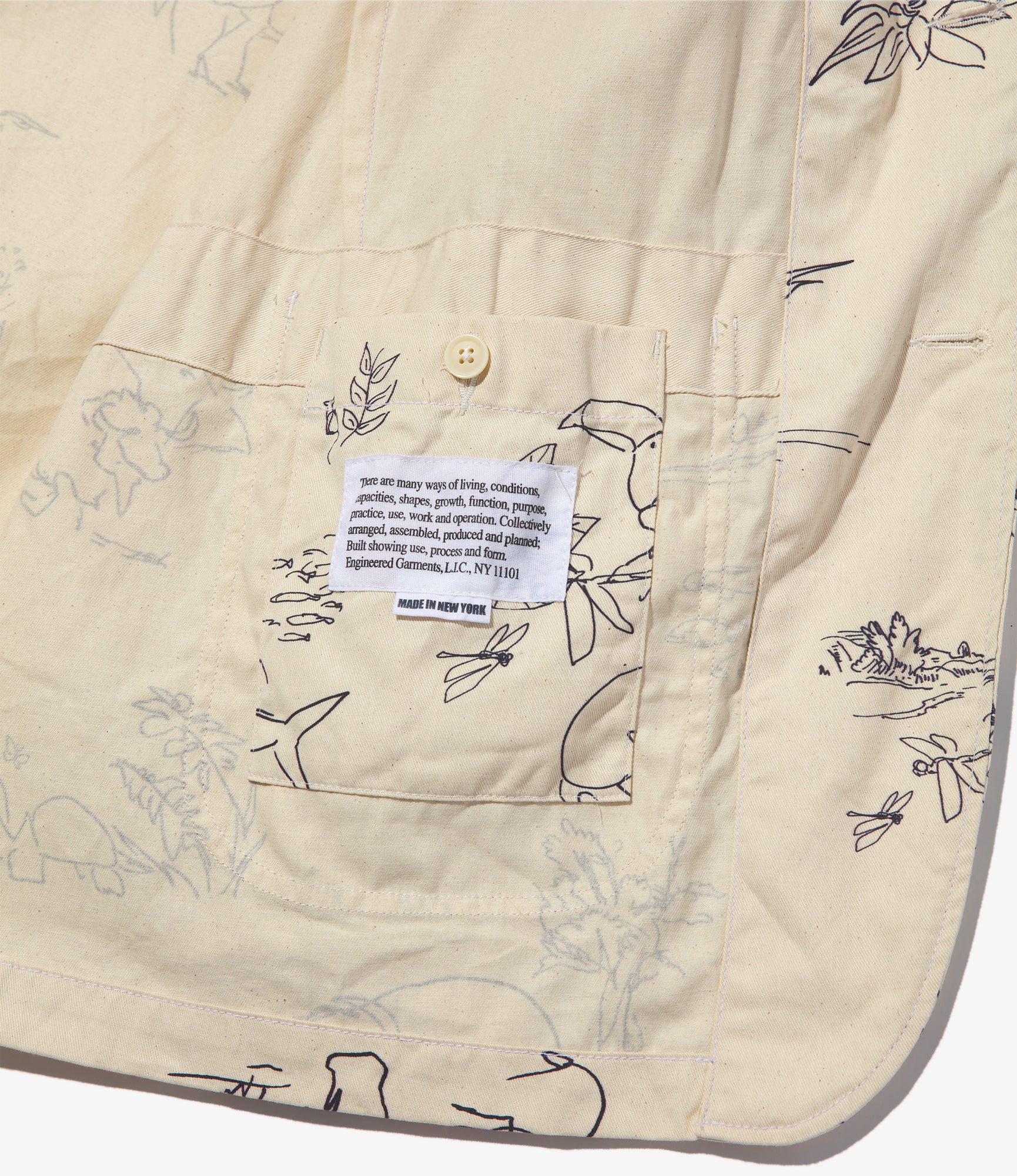 Bedford Jacket - Natural Animal Print 6.5oz Flat Twill - Image 4