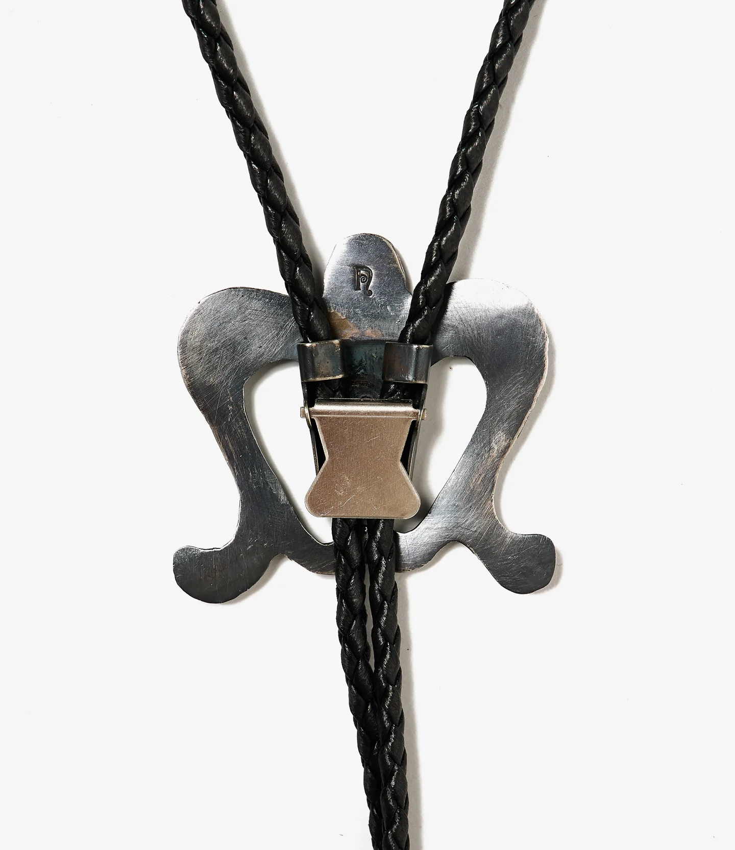 Bolo Tie - Silver - Heart - Image 2