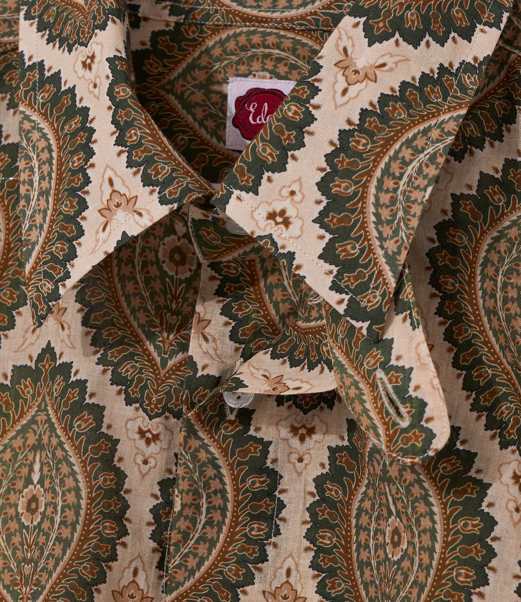 Camicie Doppio - Tan - Paisley Fan Print - Image 3