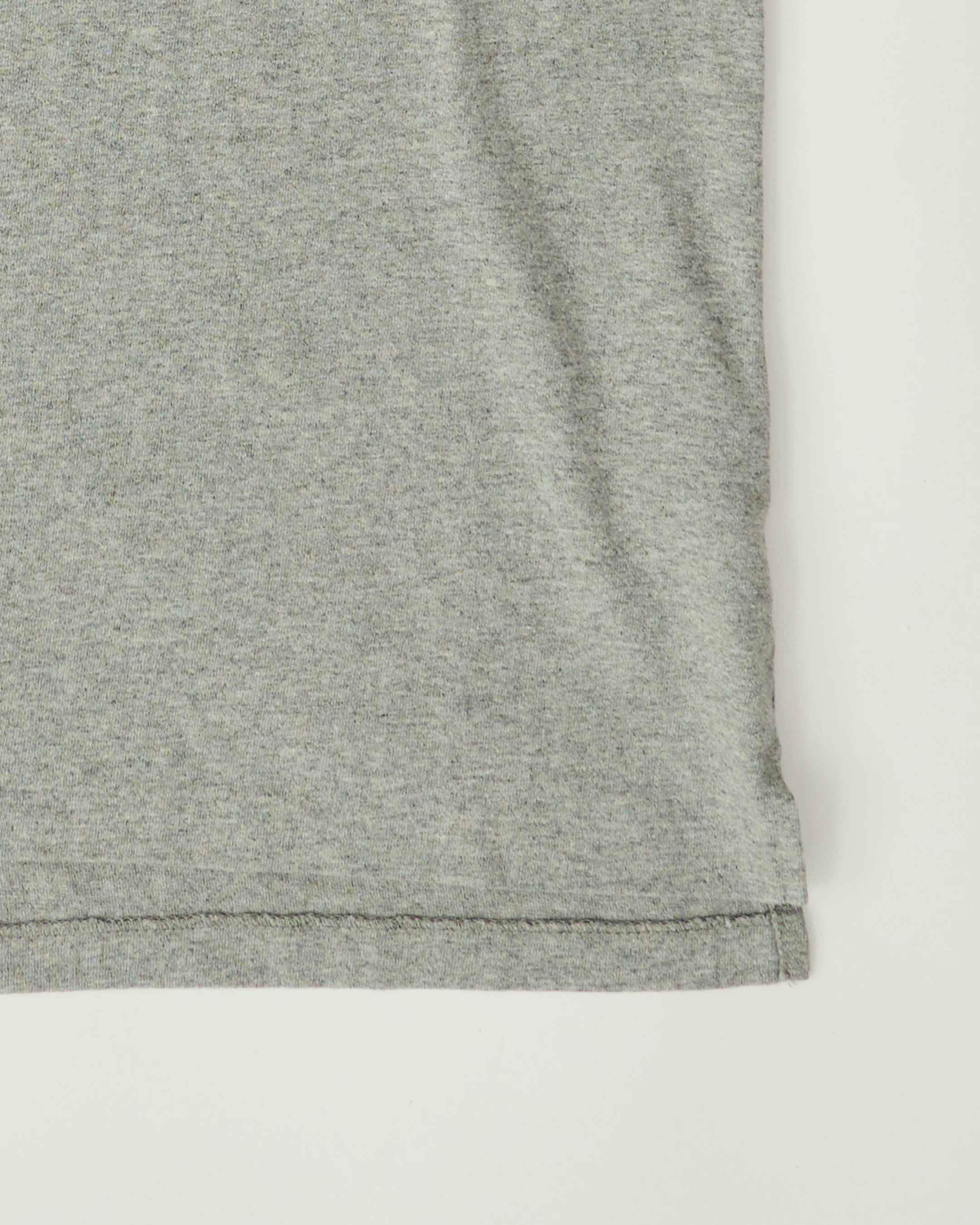 Cross Crew Neck  Pocket Tee - Heather Grey - Image 4