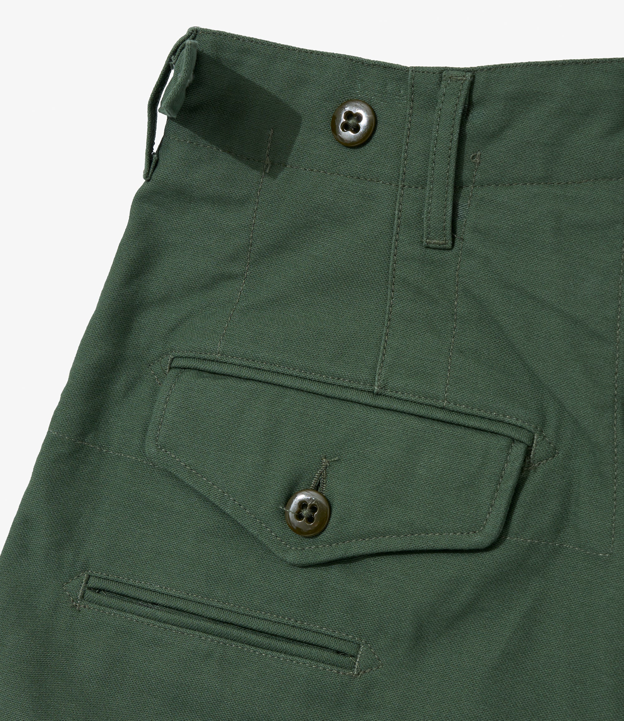 EGxBeams+ | Grass Field Pant | Olive Cotton Reverse Sateen - Image 4