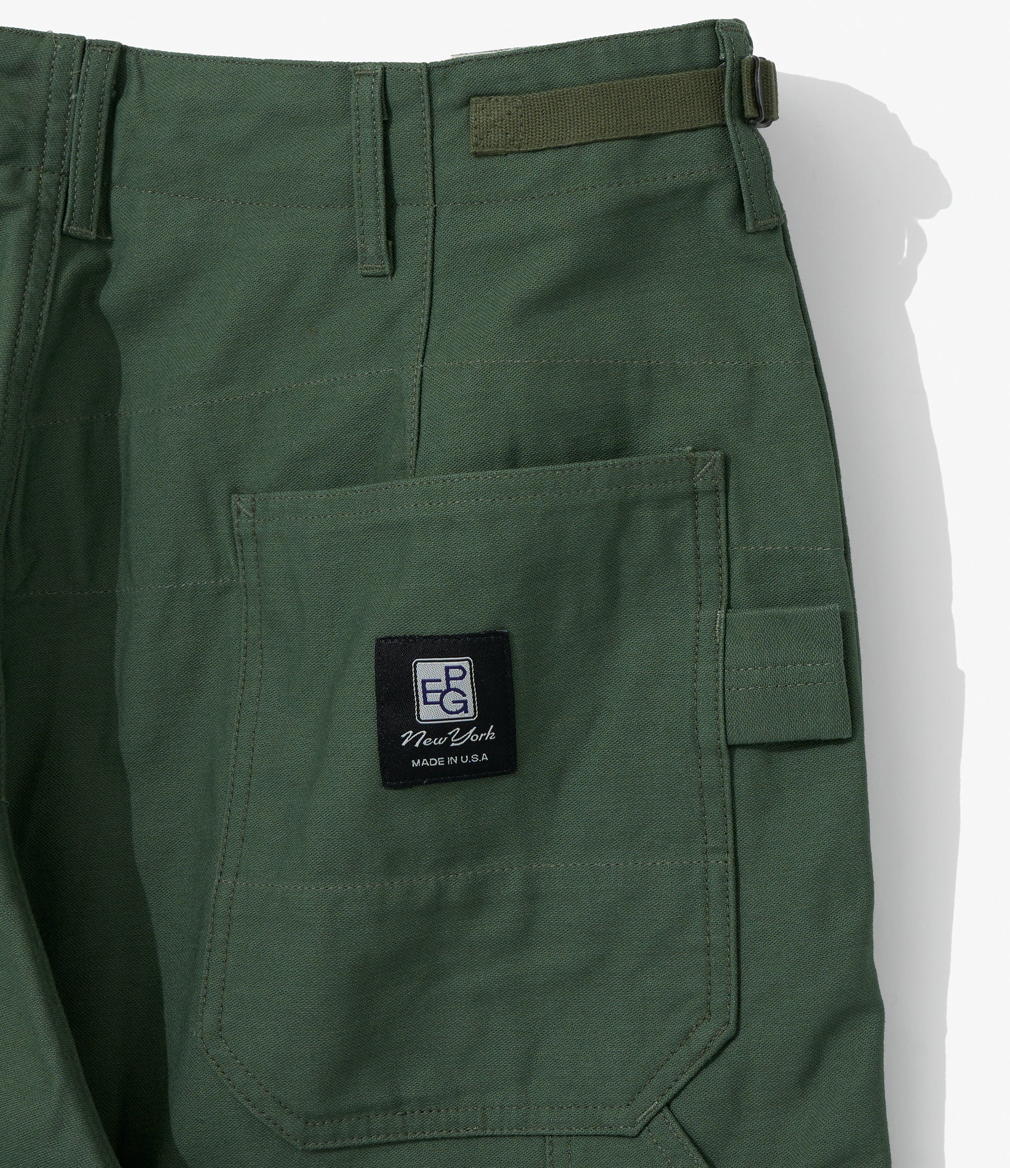 EGxBeams+ | Grass Field Pant | Olive Cotton Reverse Sateen - Image 5
