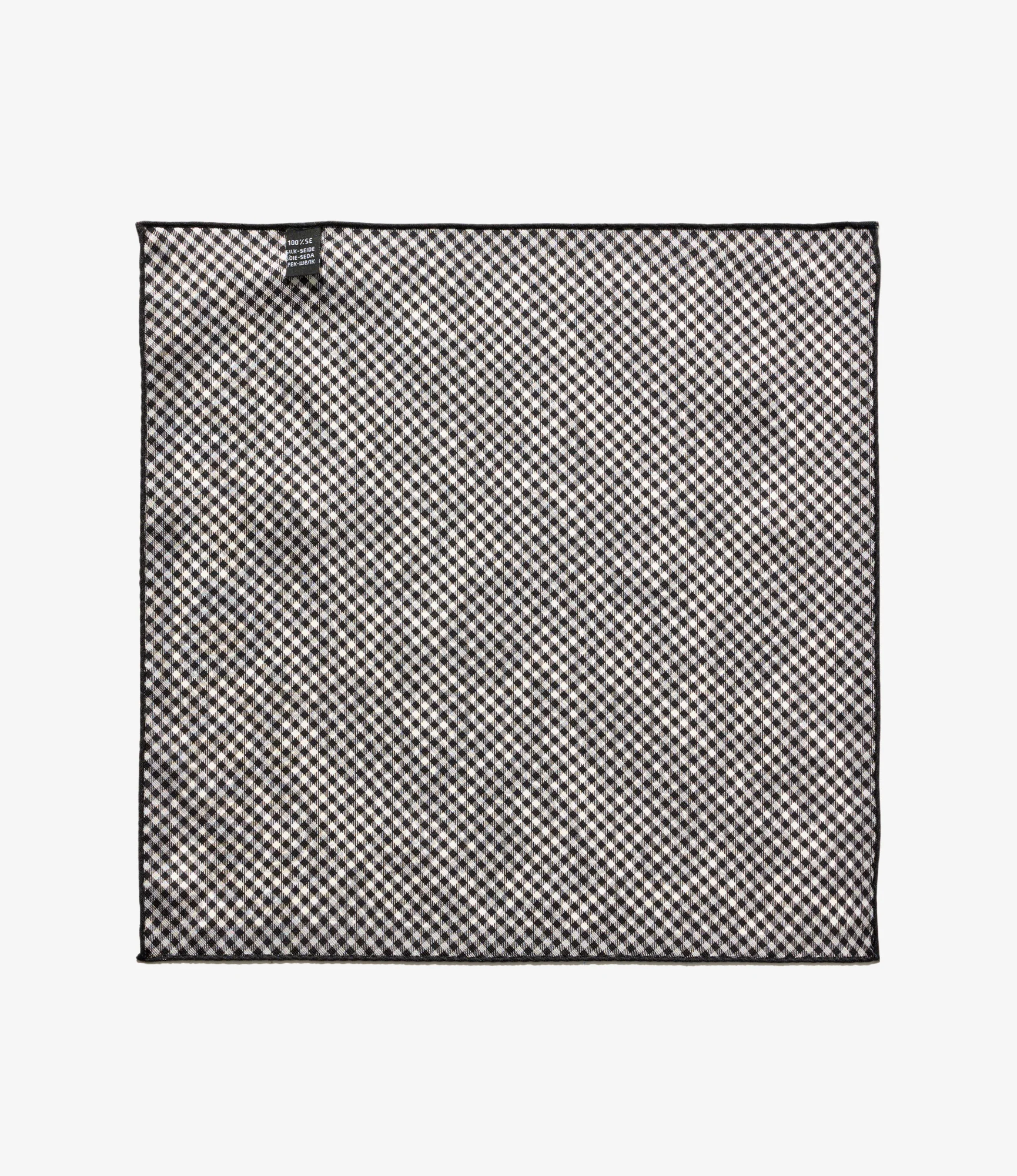 Pocket Square - Black/White Gingham - Image 2