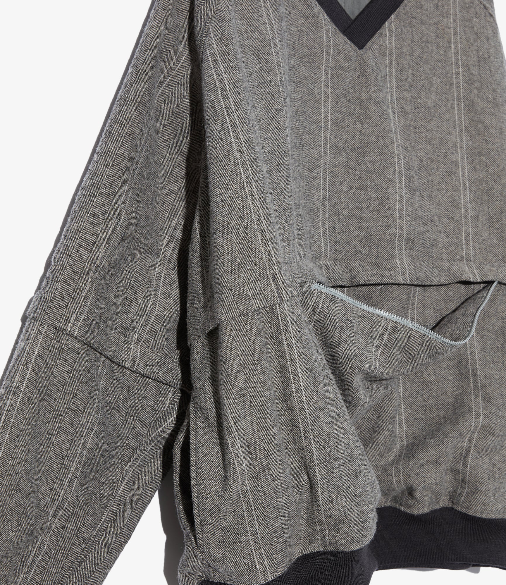 Wind Pull - Lt. Grey Wool Striped HB - Image 3