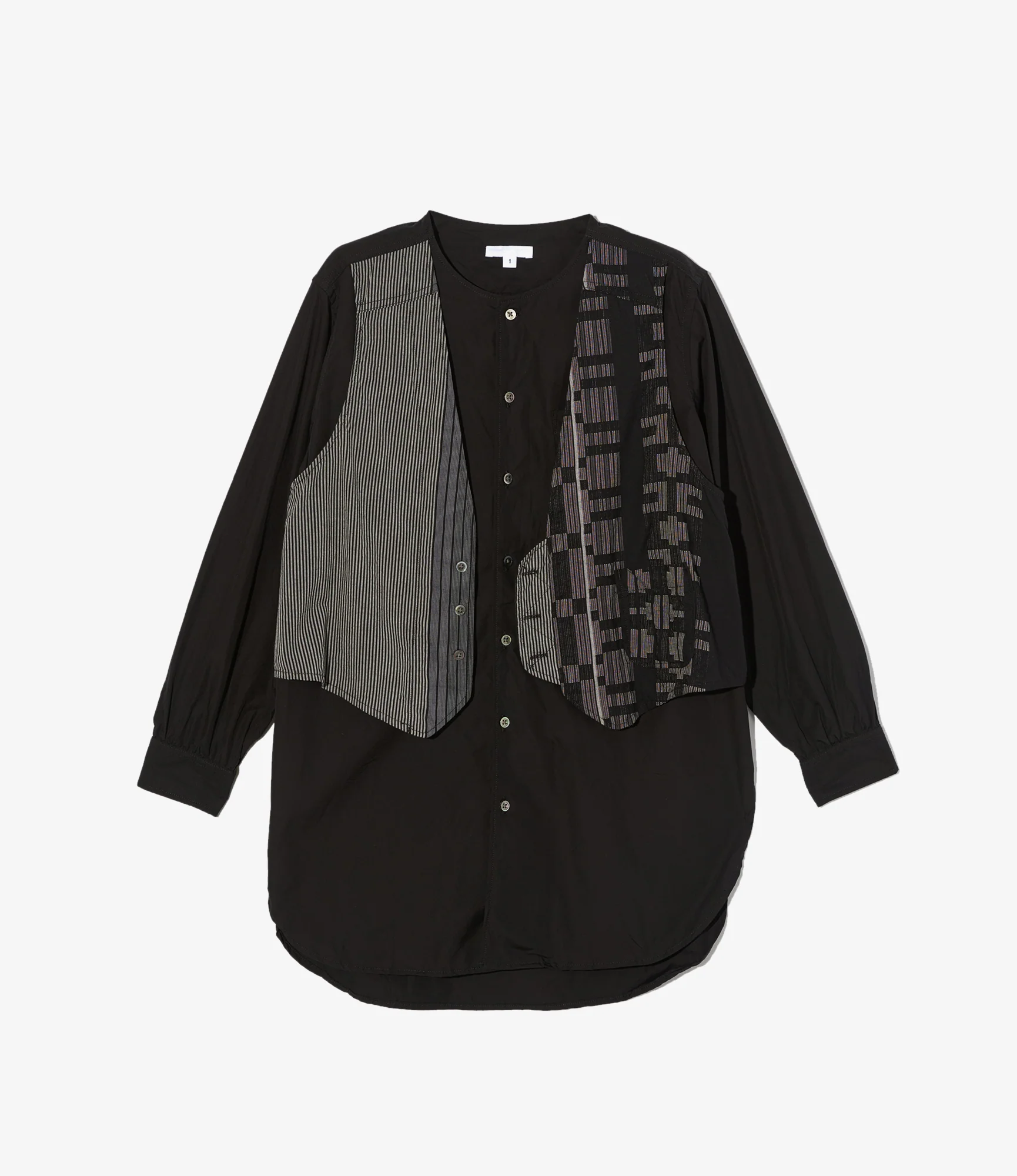 Women's VARI Shirt - Black 100's 2Ply Cotton Broadcloth