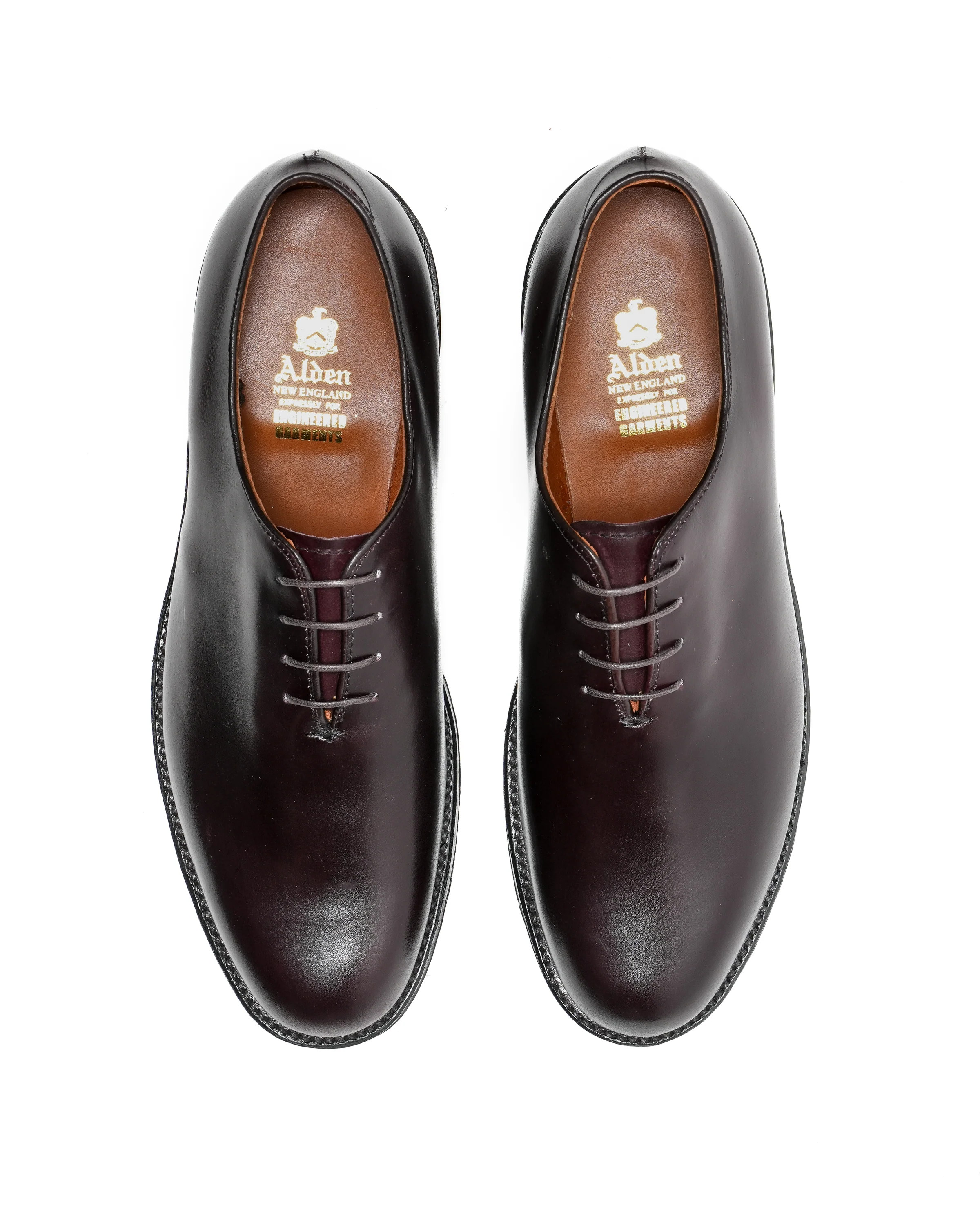 Engineered Garments x Alden - Wholecut  Plain Toe Oxford - Burgundy - Calf Skin - Image 4