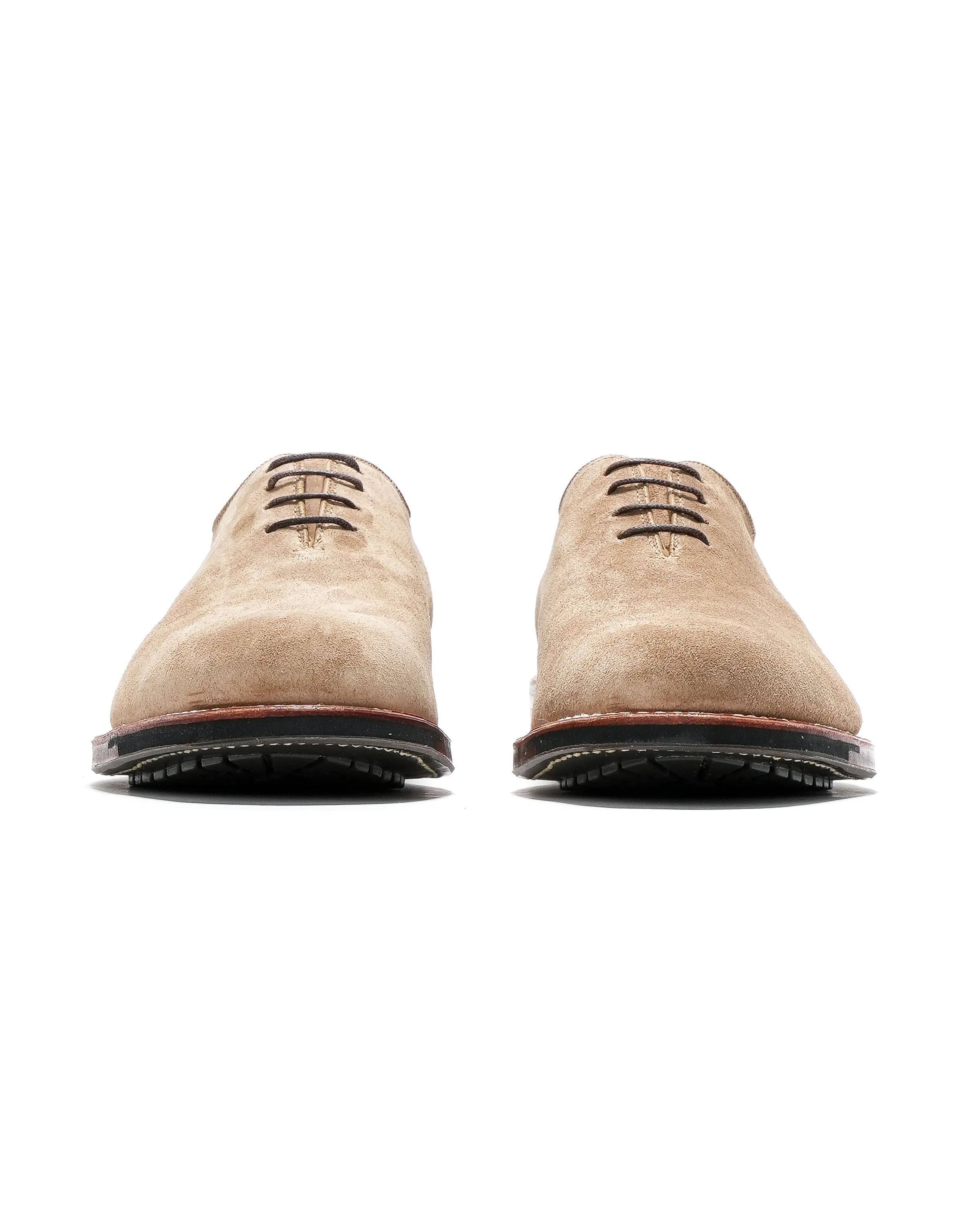Engineered Garments x Alden - Wholecut  Plain Toe Oxford - Tan Suede - Image 4