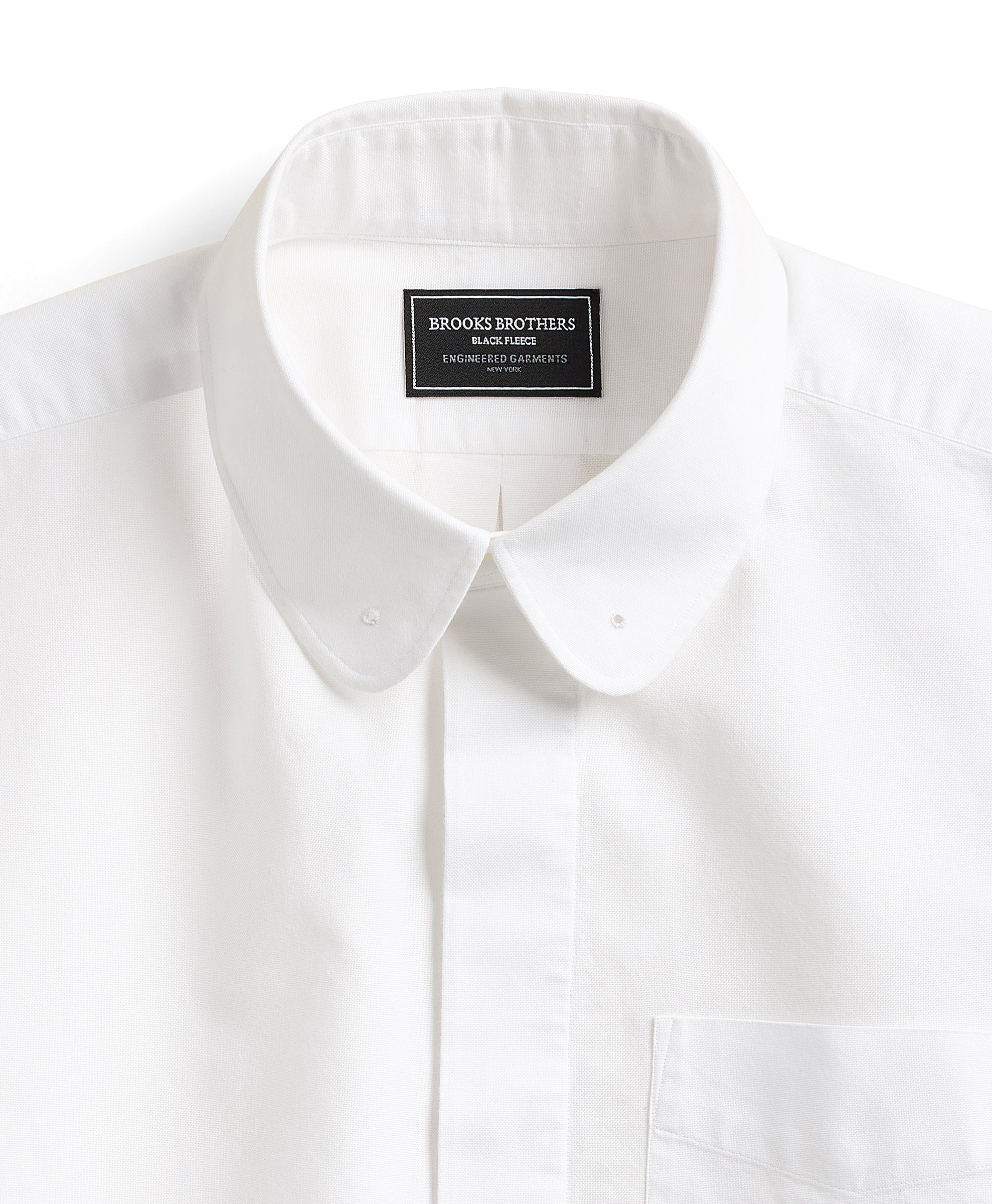 Engineered Garments x Brooks Brothers - Oversized Rounded Collar Pinhole Shirt - White Oxford - Image 3