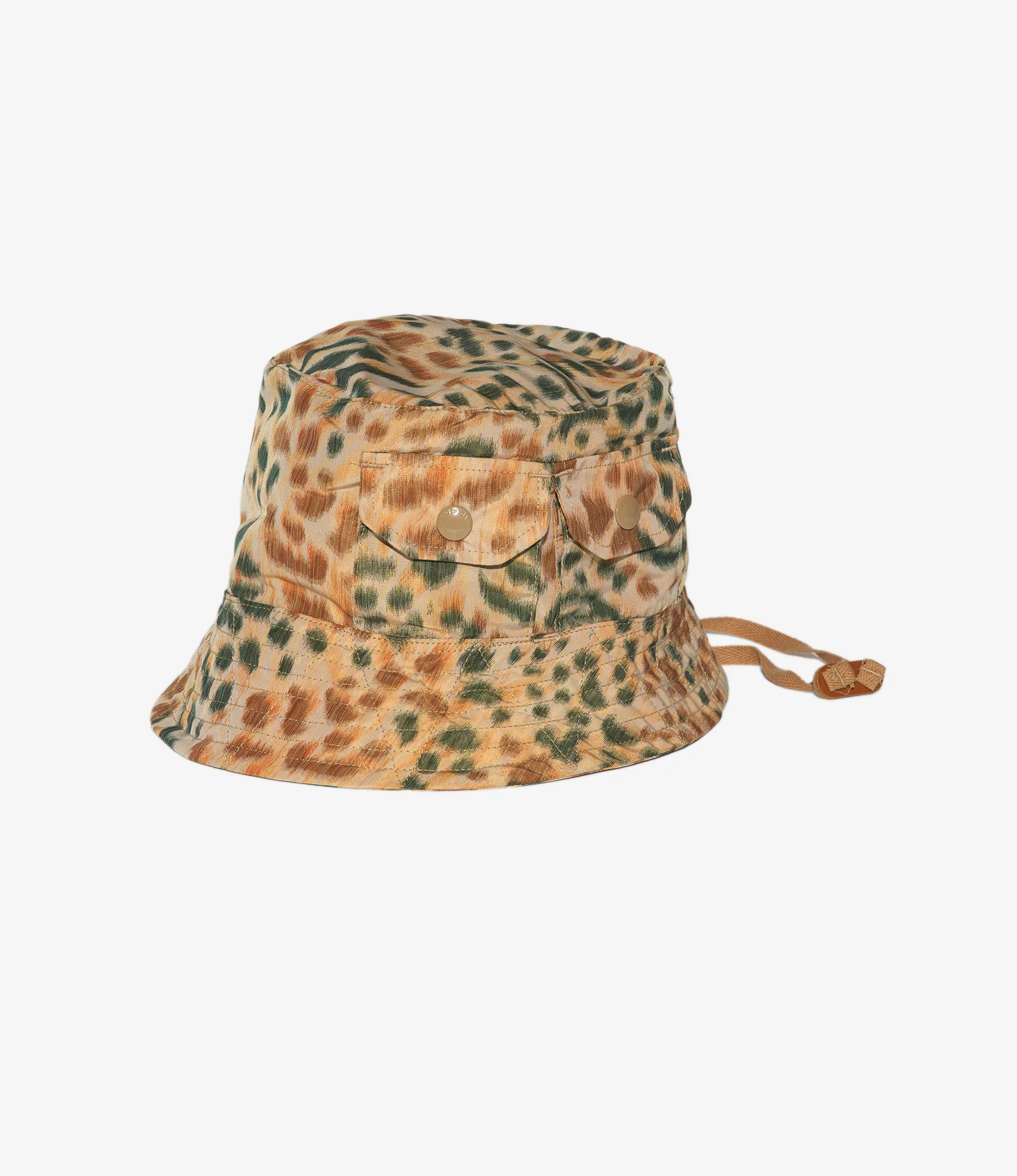 Explorer Hat - Brown Polyester Leopard Print - Image 2