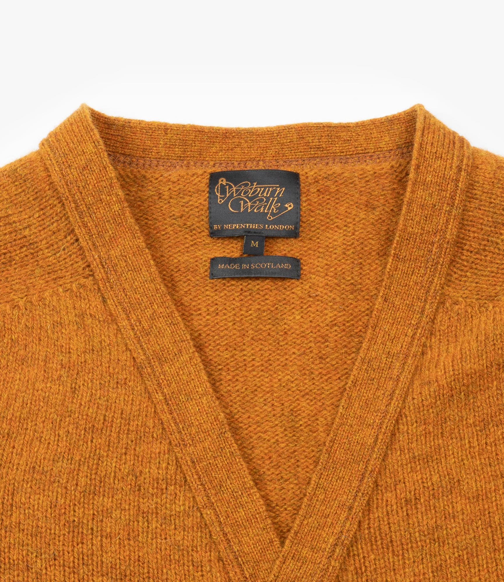 Fisherman Shetland Cardigan - Orange - Image 3