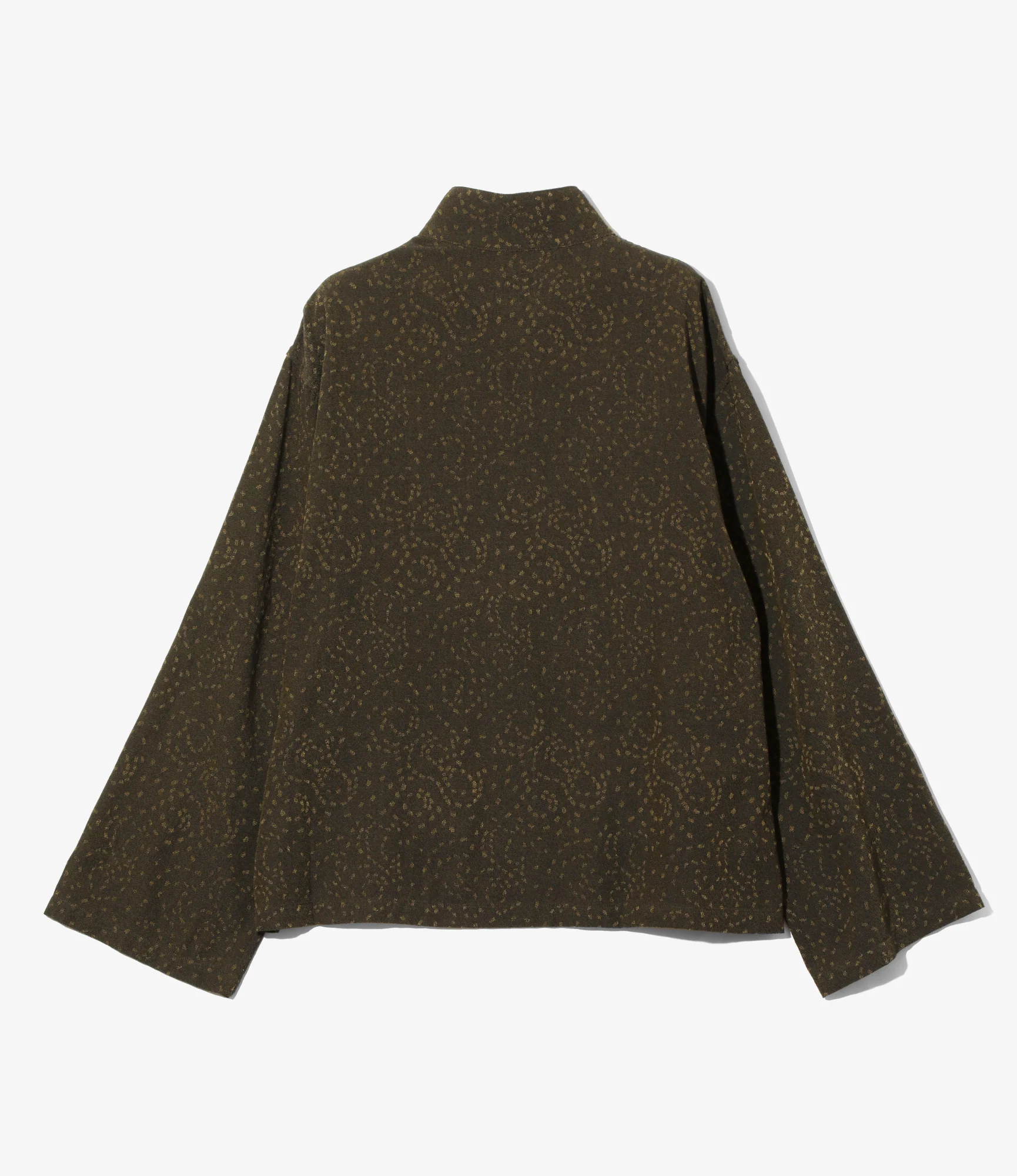 China Shirt - Olive - Abstract Jacquard - Image 4