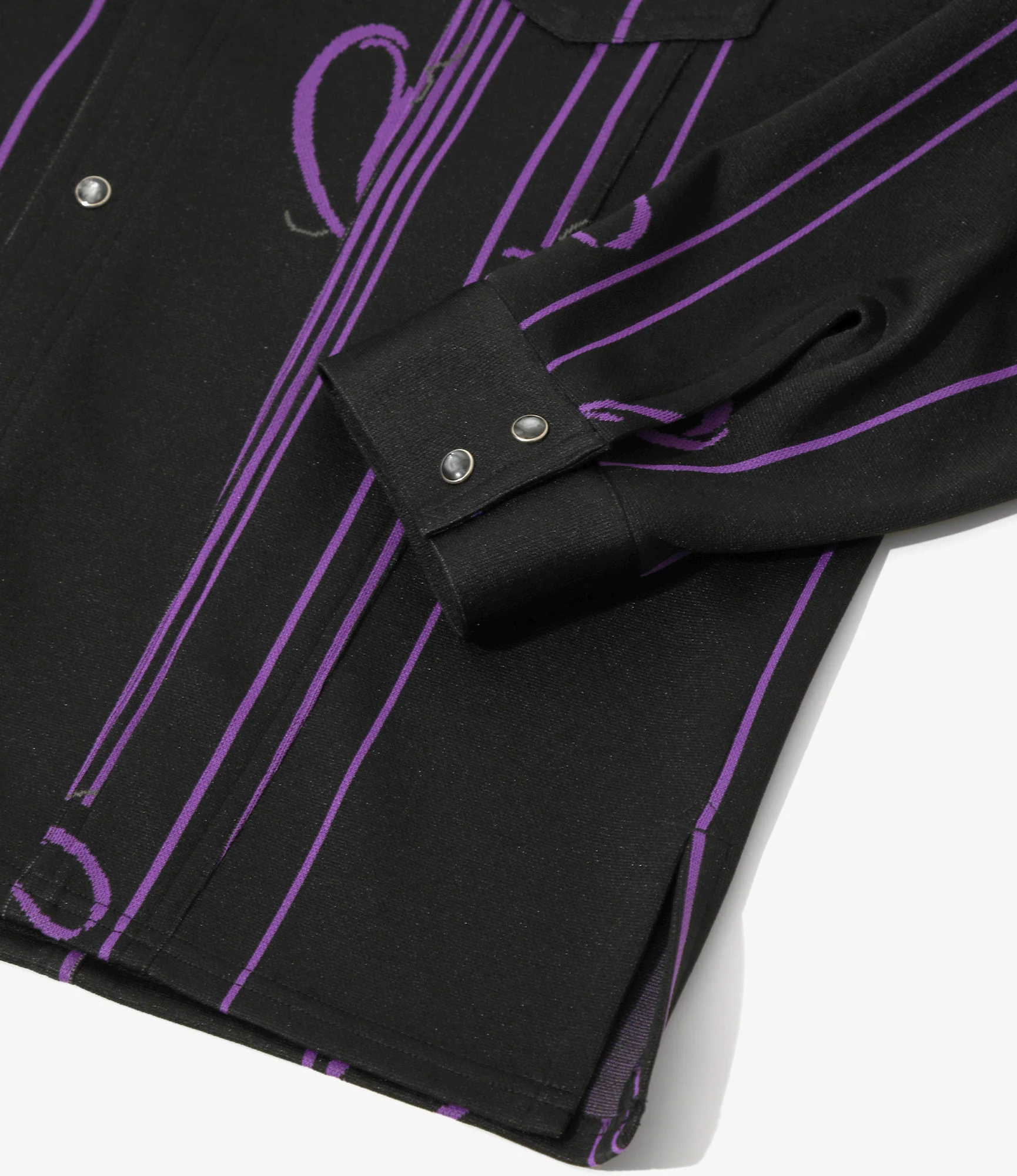 Saddleman Shirt - Black - Poly Jacquard - Image 4