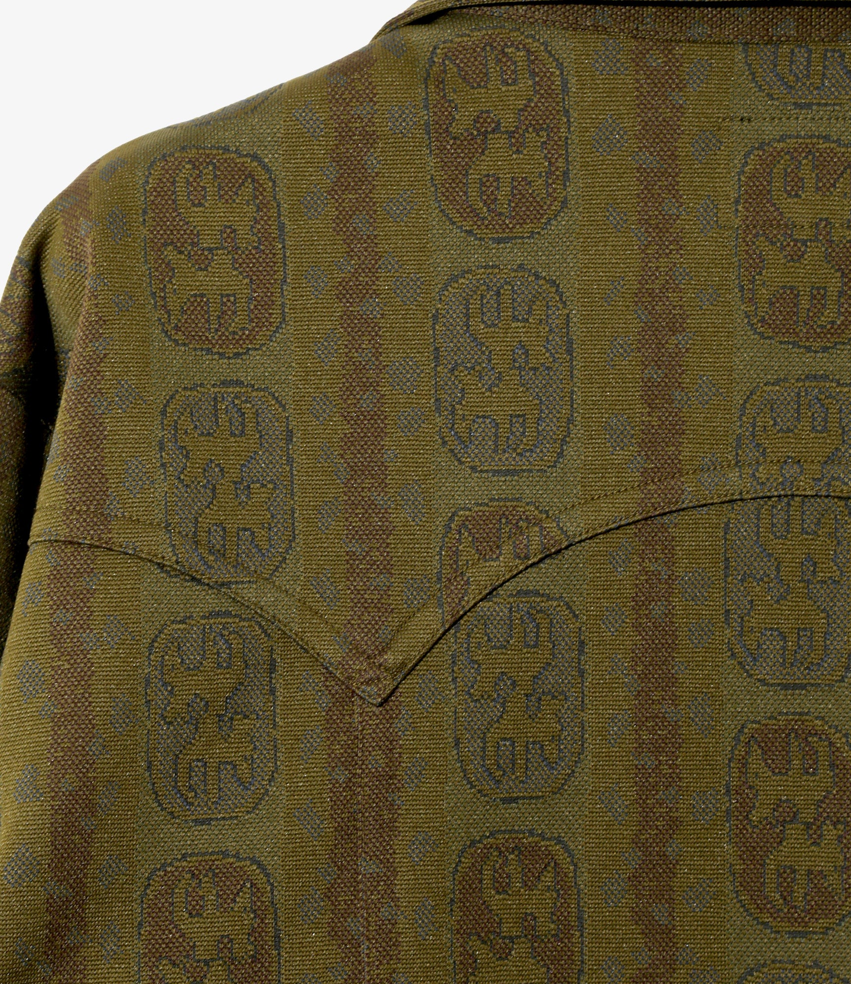 Saddleman Shirt - Olive - Poly Jacquard - Image 6