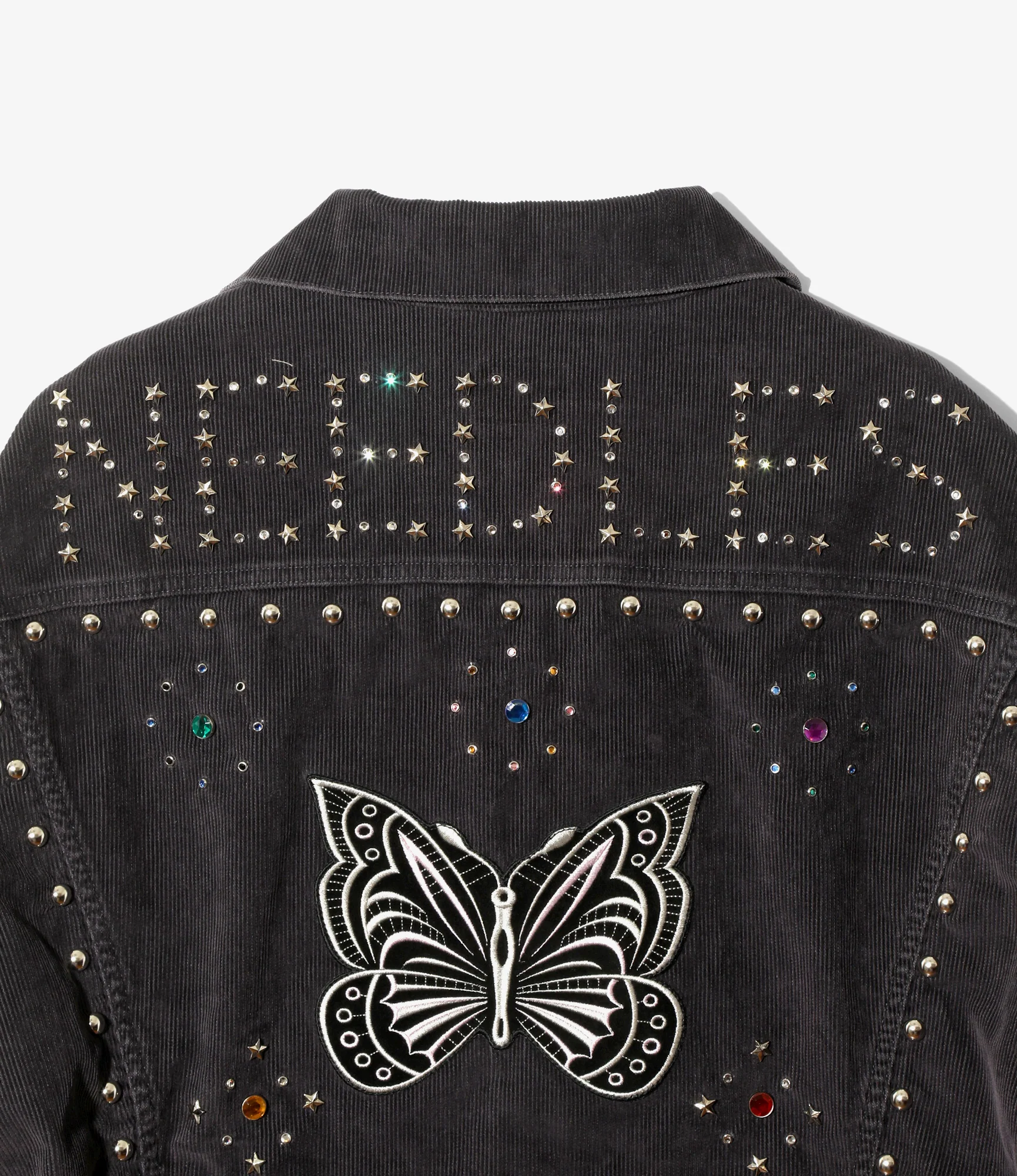 Studded Jean Jacket - Black - 14W Corduroy - Image 5