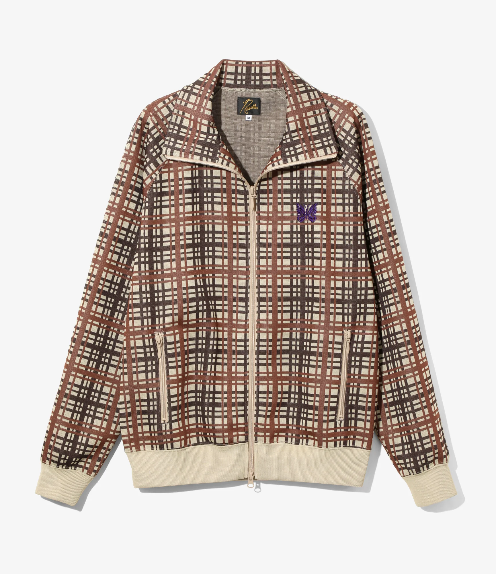 Track Jacket - Plaid - Poly Jacquard