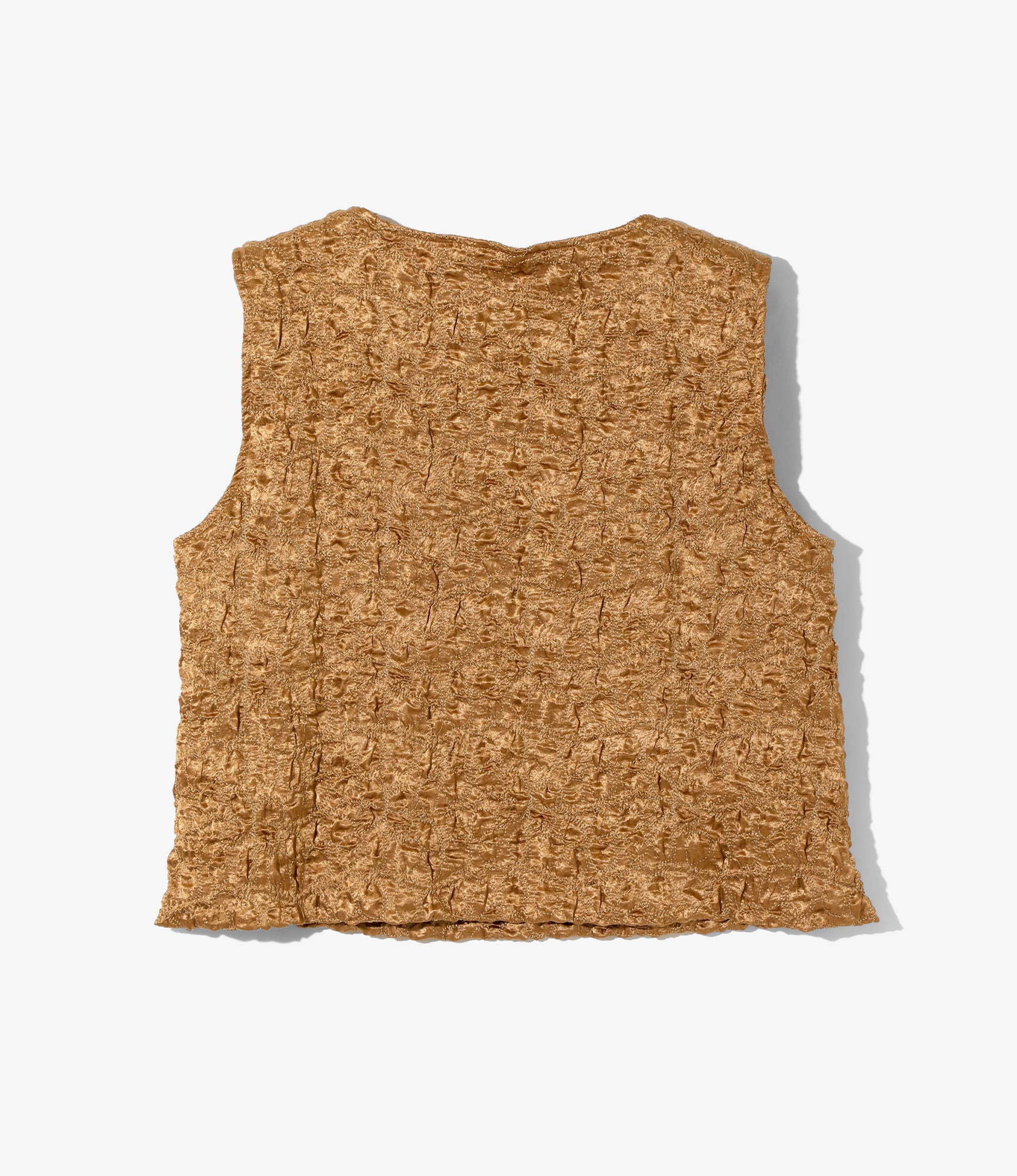 Women's C.C. Vest - Brown - Embroidery Satin - Image 4