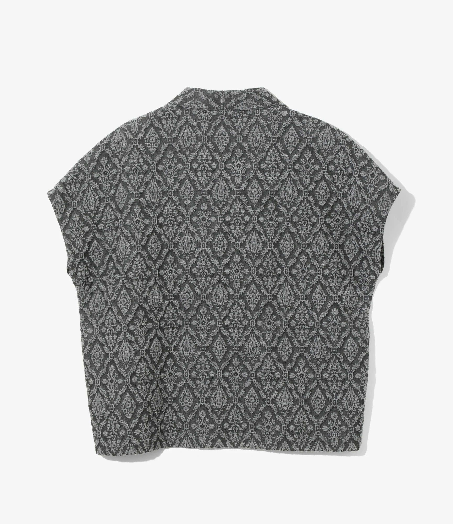 Women's French Sleeve Blouse - Grey - Victorian Jacquard - Image 4