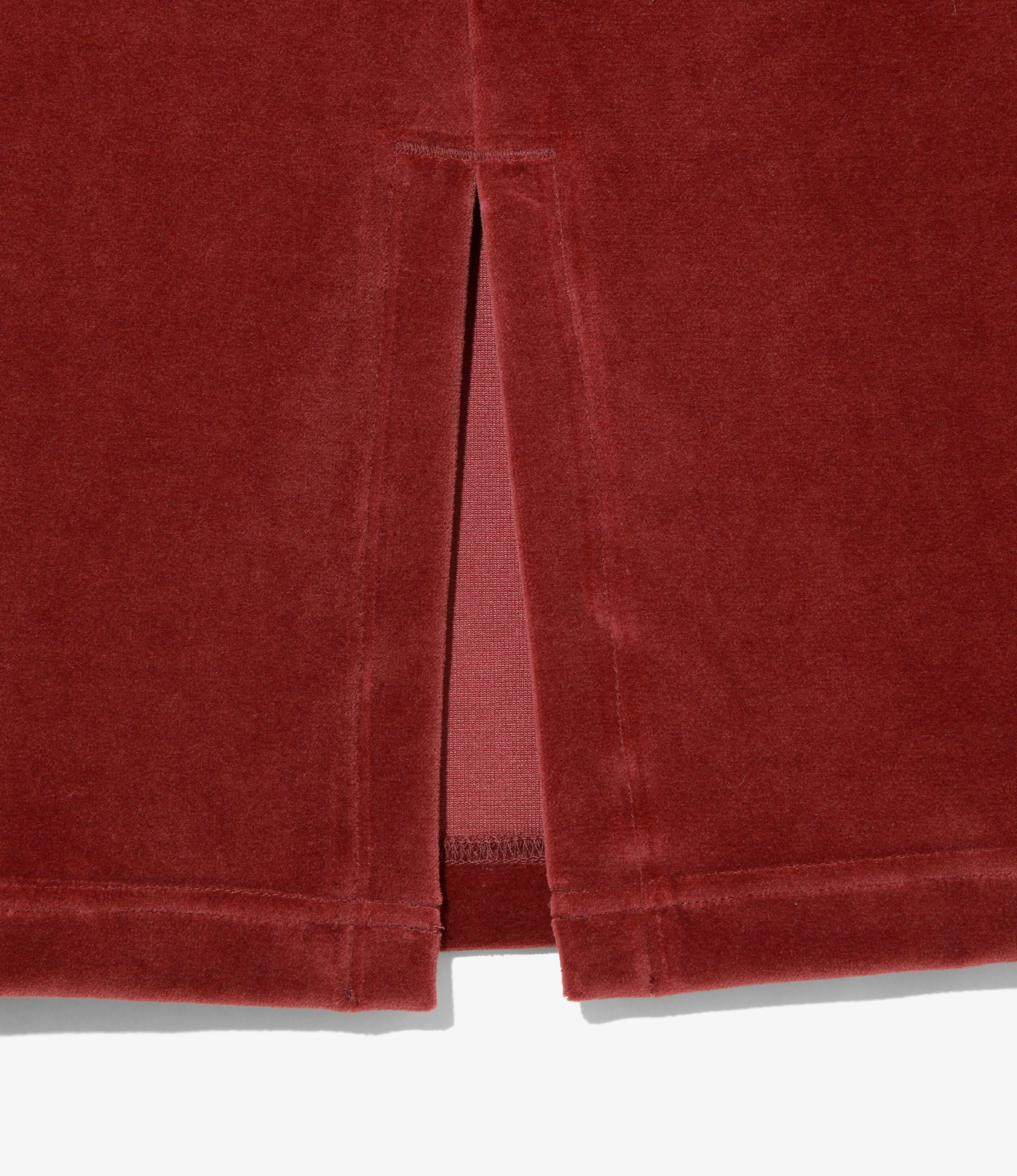 Women's Pencil Skirt - Burgundy - C/PE Velour - Image 6