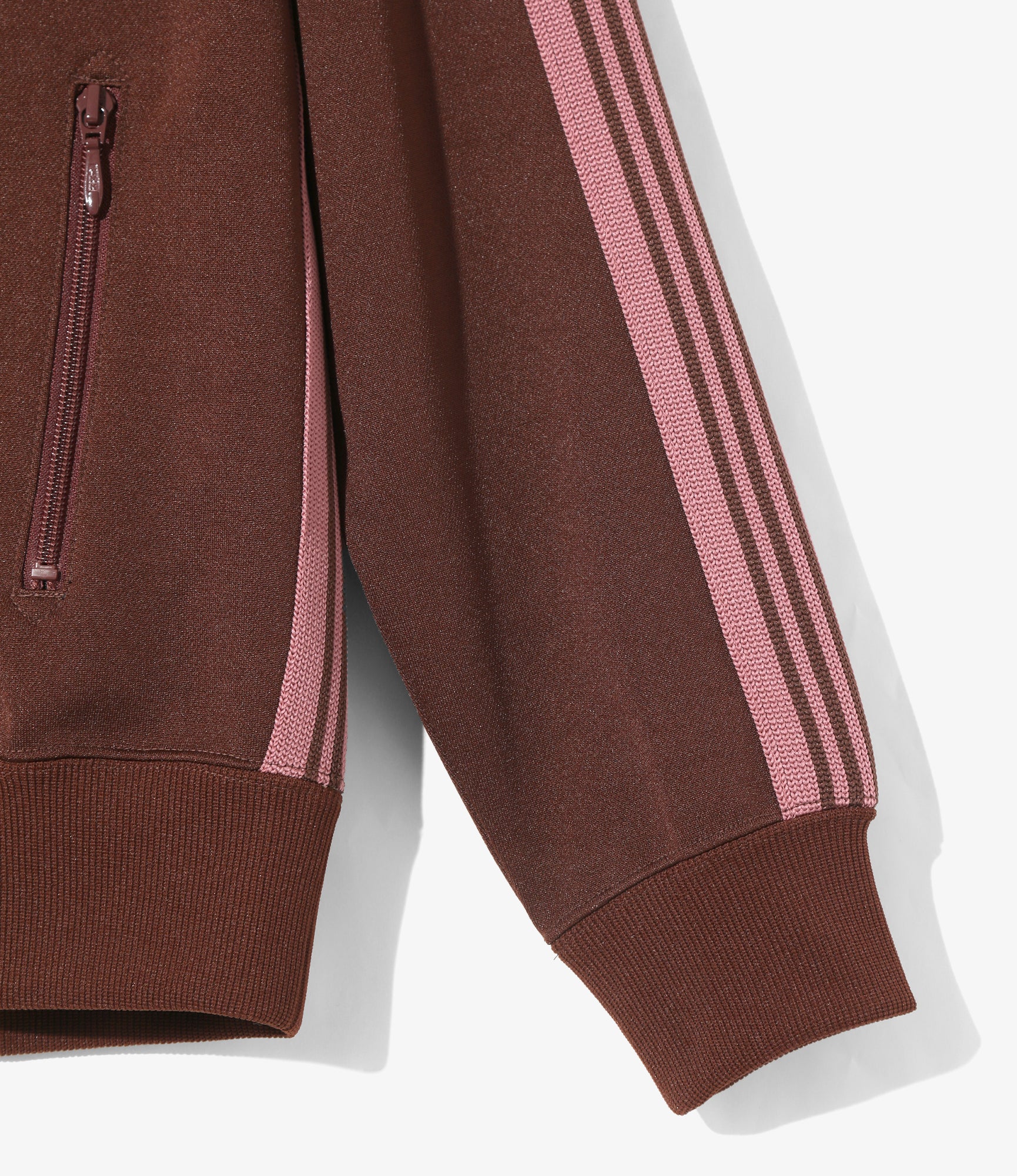 Women's Track Jacket - Brown - Poly Smooth - Image 3