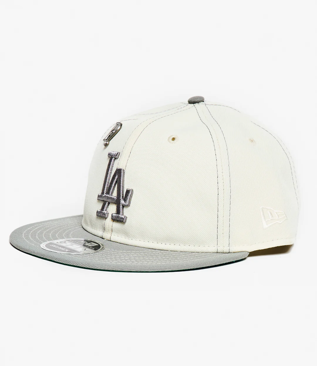 NLA x New Era-  Dodgers - Retro Crown 9Fifty Snapback- Grey / Chrome White - Image 2