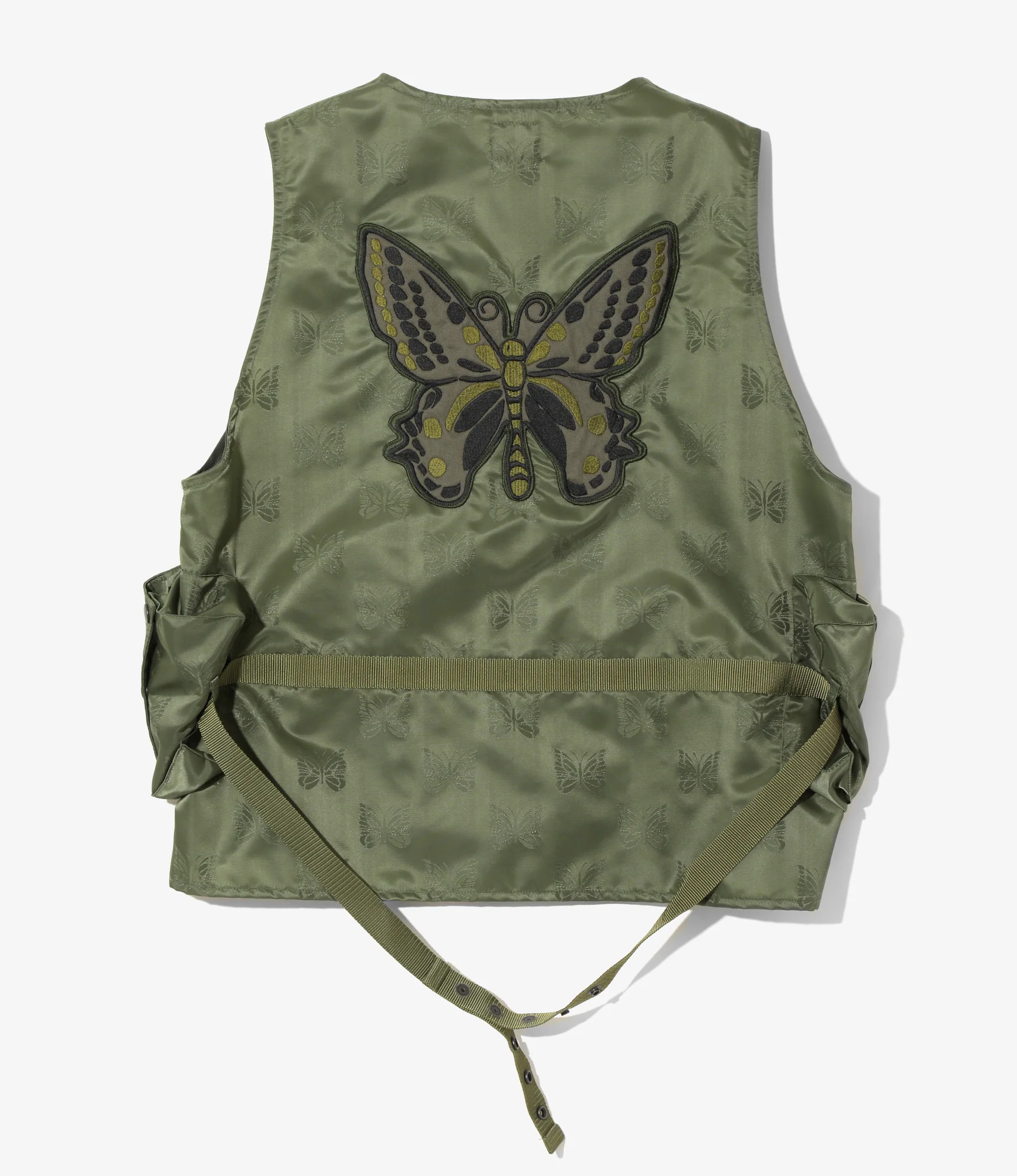Radio Vest - Olive - Papillon Jacquard Sateen - Image 4