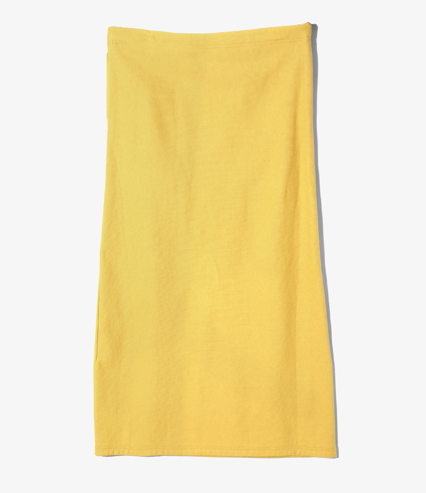 Deep Slit Skirt - Yellow - French Terry - Image 4