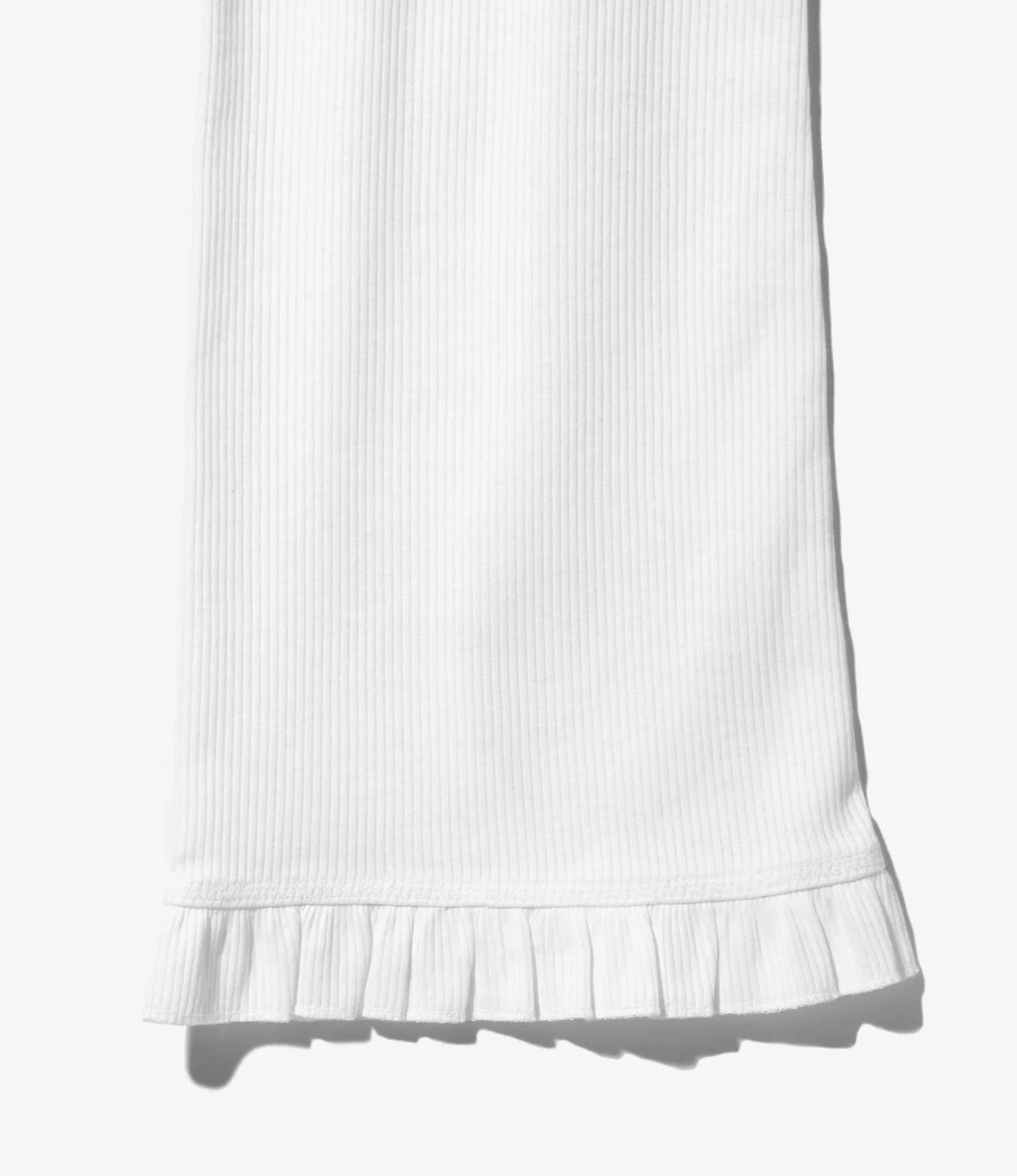 Ribbed Frill Pants - White - Image 3