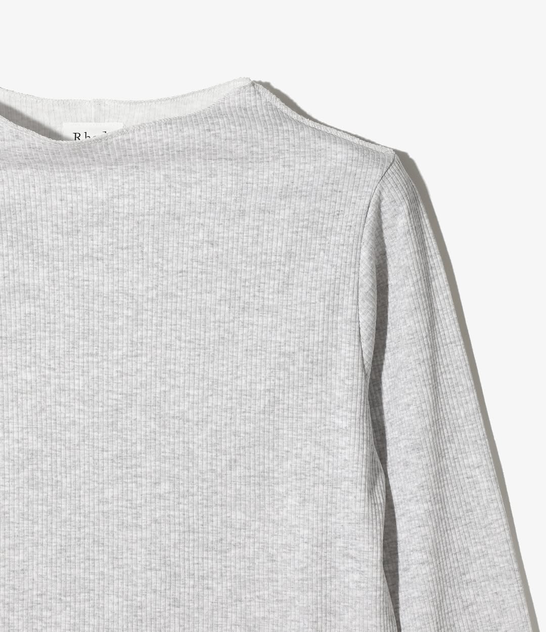 Women's Ribbed Lace Cuff Pullover Tee - H.Grey - Image 4