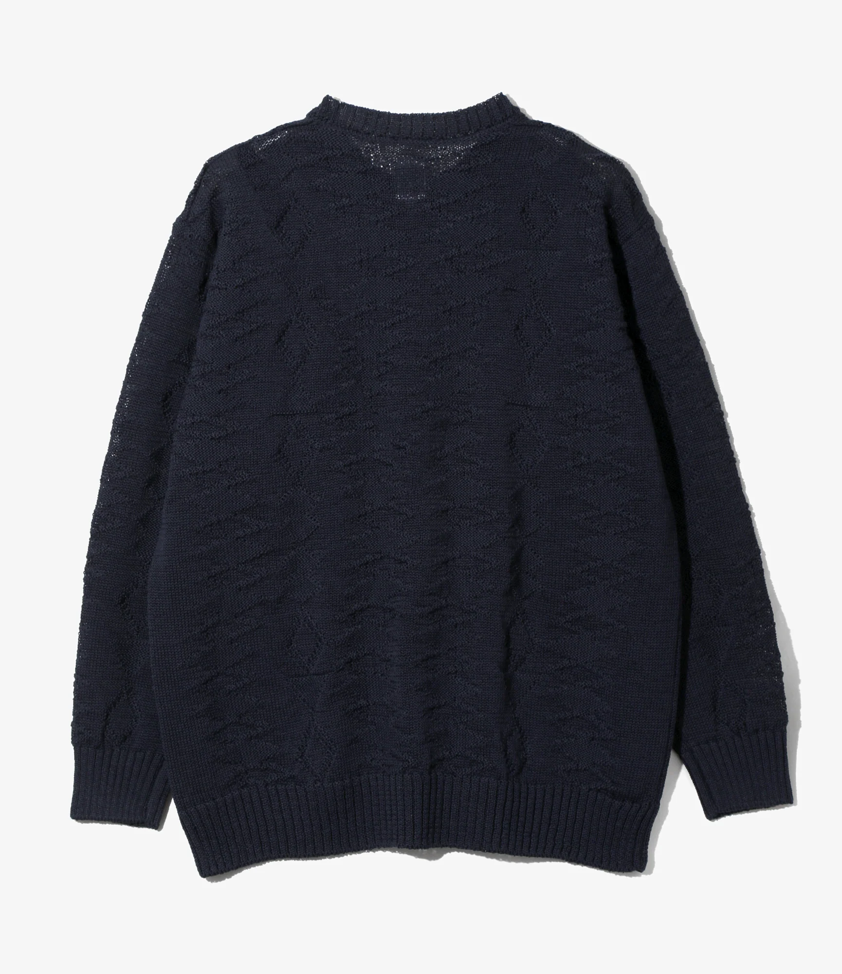 Crew Neck Sweater - Navy - Native Pattern - Image 3