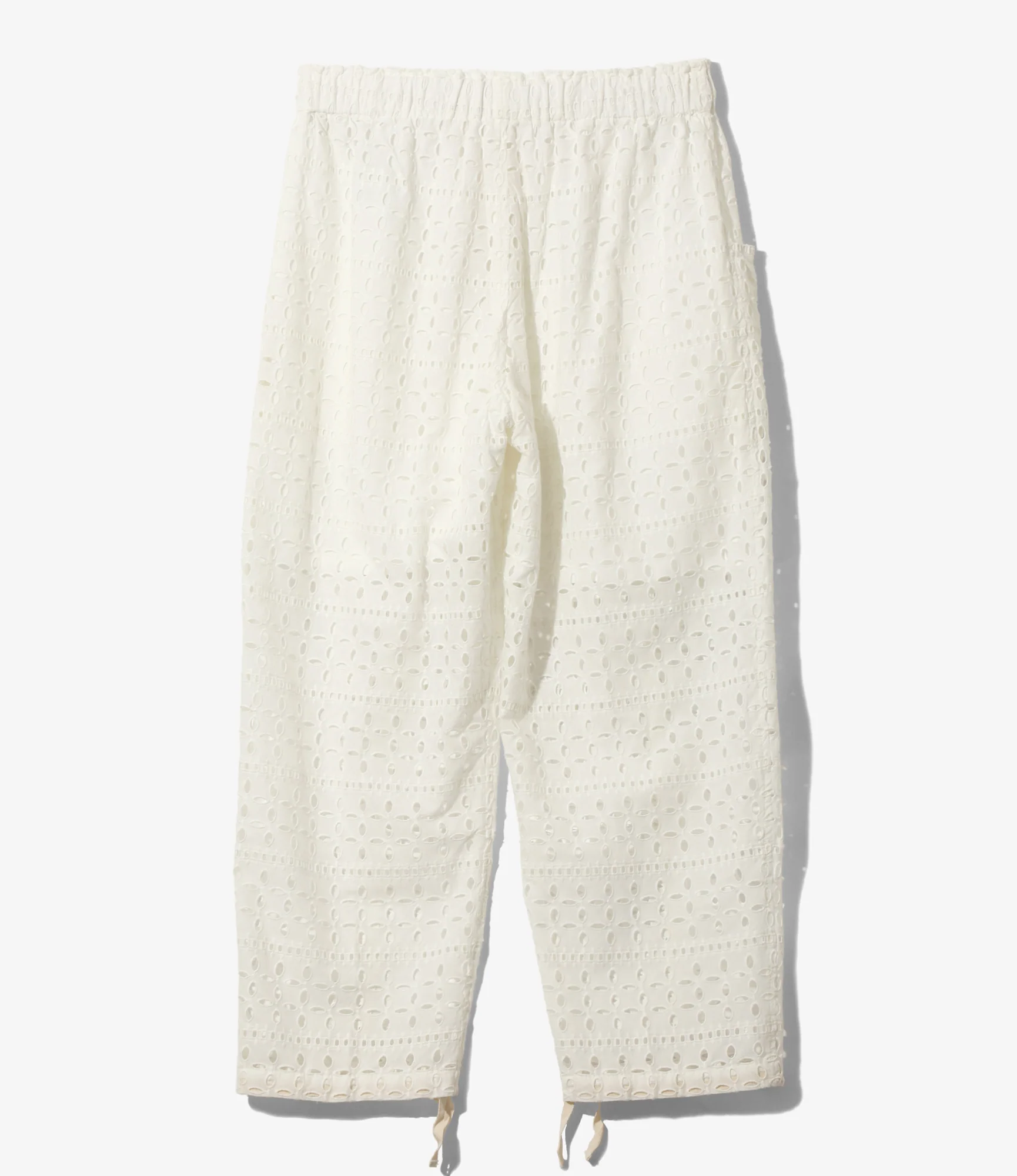 Women's Army String Pant - White - Cutwork Embroidery - Image 4
